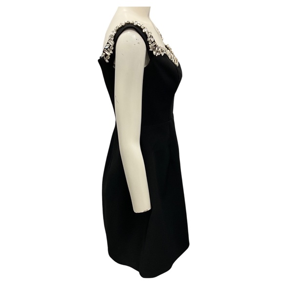 ML MONIQUE LHUILLIER BLACK BLAIRE SHORT DRESS - Picture 2 of 5